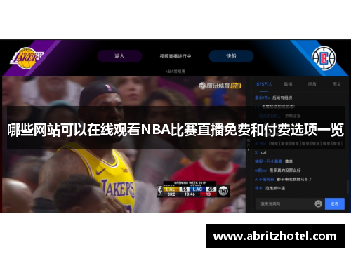 哪些网站可以在线观看NBA比赛直播免费和付费选项一览